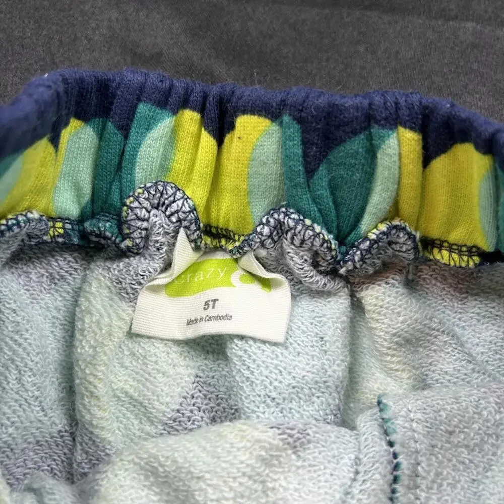 Crazy 8 GIRLS Blue Skirt with Green Hearts Size 5T